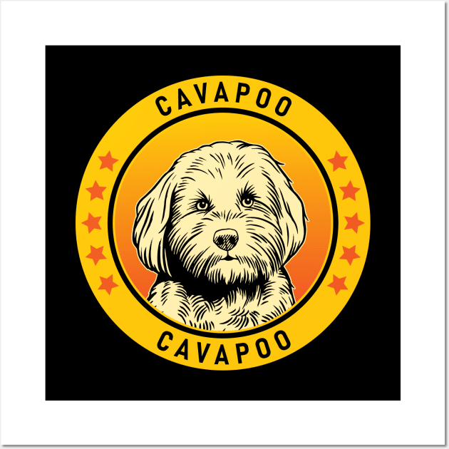 Cavapoo Dog Portrait Wall Art by millersye